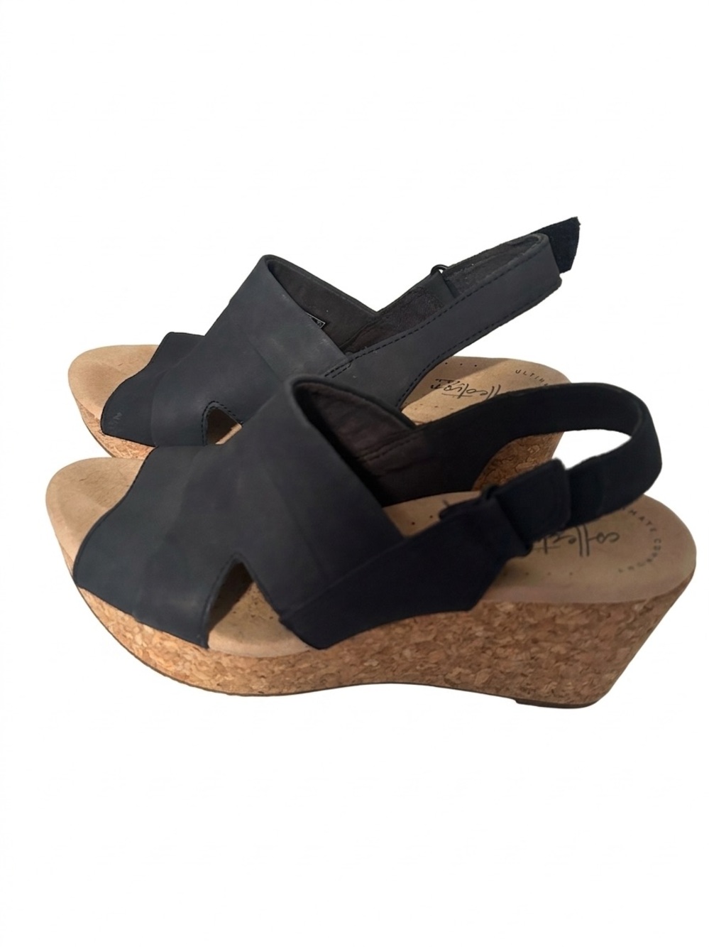Clarks The Collection Suede Wedge Sandals